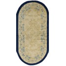 Early 20th Century Oval Chinese Peking Rug