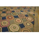 1930s Geometrical American Hooked Rug