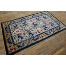 1930s Chinese Silk Carpet with Foo Dog Design 