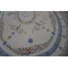 Late 19th Century Oval French Neo Classical Aubusson Carpet
