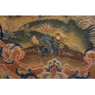 Mid-18th Century English Biblical Needlepoint with Story of Moses Being Found by Bithiah in the Nile.