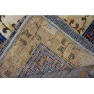 Early 19th Century W. Chinese Ningxia Carpet with Foo Dogs