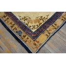 Early 19th Century W. Chinese Ningxia Carpet with Foo Dogs