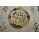 Early 19th Century W. Chinese Ningxia Carpet with Foo Dogs