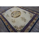 Early 19th Century W. Chinese Ningxia Carpet with Foo Dogs