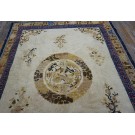 Early 19th Century W. Chinese Ningxia Carpet with Foo Dogs