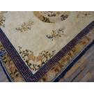 Early 19th Century W. Chinese Ningxia Carpet with Foo Dogs