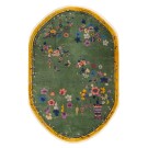 1930s Chinese Art Deco Oval Carpet
