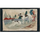 American Hooked Rug #18374