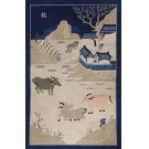Early 20th Century Chinese Peking Scenic Carpet