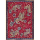 Mid 20th Century Silk & Gold Thread Chinese Embroidery