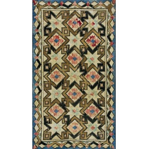 American Hooked Rug #17599
