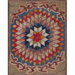 American Hooked Rug #25285